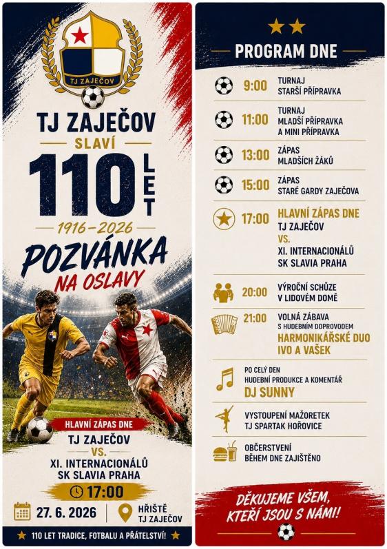V Zaječově slav&iacute; 110 let